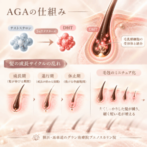 AGAとは?薄毛が進行する仕組み